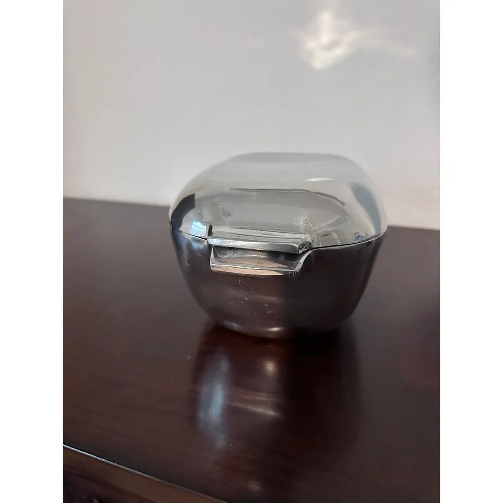 Nambe 13 Vintage Dutch Oven Metal With Lid Alloy Polished Aluminum Rectangle
